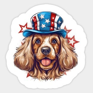 4th of July Dog #8 Sticker